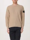 Stone Island Cotton Sweatshirt In Beige