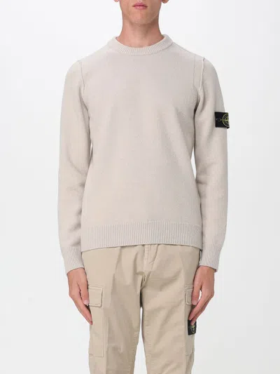 Stone Island Sweater  Men Color Beige In Gray