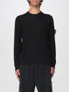 Stone Island Lightweight Wool Crew Neck Pullover In Black