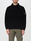 Stone Island Round Neck Jumper With Raglan Sleeves In Blue