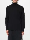 Stone Island Black Wool Turtleneck Sweater In Black