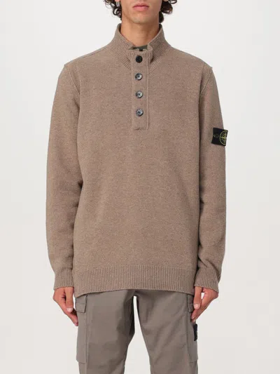 Stone Island Sweater  Men Color Brown In Beige