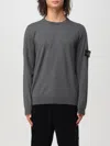 Stone Island Regular Fit Waffle Knit Sweatshirt In Gray