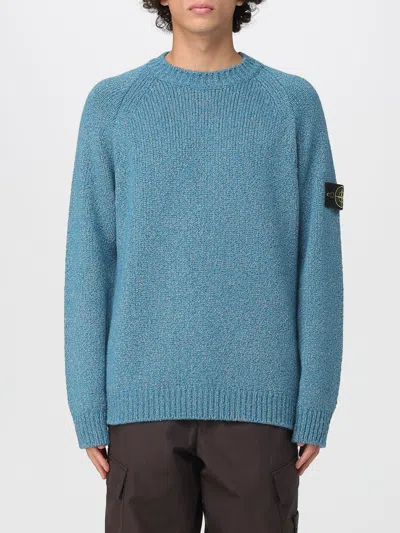 STONE ISLAND SWEATER STONE ISLAND MEN COLOR GNAWED BLUE,431858011