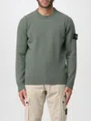 Stone Island Military Green Wool Blend Sweater In Green