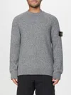 Stone Island Compass-motif Ribbed Sweater In Green