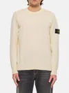 Stone Island Cotton Blend Sweater In Ivory