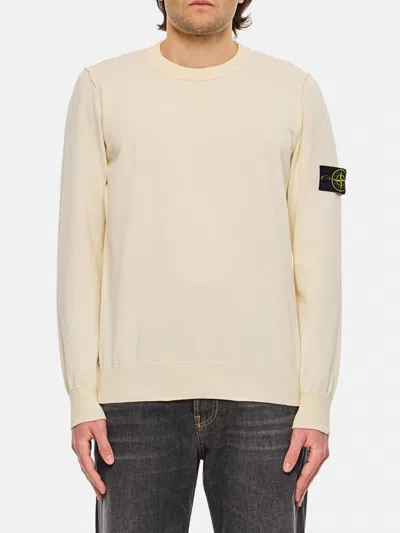 STONE ISLAND SWEATER STONE ISLAND MEN COLOR IVORY,424682044