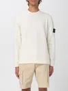 Stone Island Chenille Cotton Sweater In Yellow