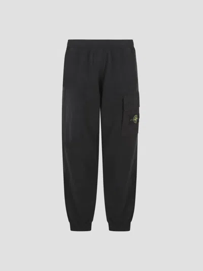 Stone Island Sweater Trousers In Black