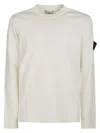 Stone Island Wool Blend Sweatshirt With Iconic Logo Patch And Timeless Design In White