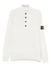 Stone Island Half-zip Jumper With Felt Trims In White