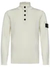 Stone Island Pullover Mit Kompass-patch In White