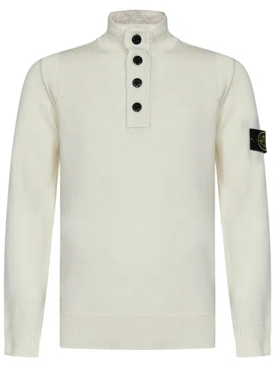 Stone Island Pullover Mit Kompass-patch In Natural