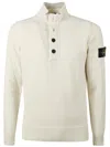 Stone Island Compass-badge Wool Blend Jumper In White