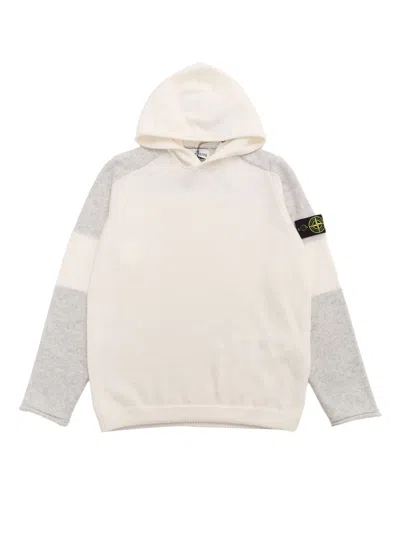 Stone Island Kids' Sweater In White