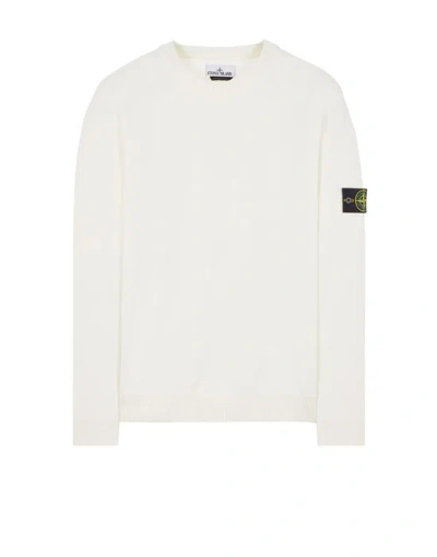 STONE ISLAND STONE ISLAND SWEATER WHITE COTTON