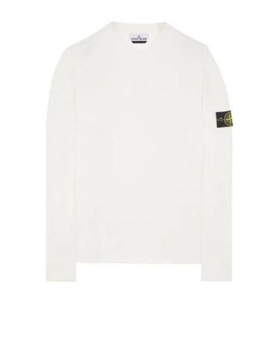 STONE ISLAND STONE ISLAND SWEATER WHITE COTTON