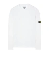 Stone Island Compass-motif Stretch-cotton Sweatshirt In Blanc