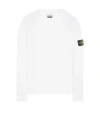 Stone Island Compass-badge Jersey-knit Jumper In White