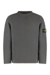 Stone Island Sweater With A Polo Neck And Reverse Stitch Details In Gray