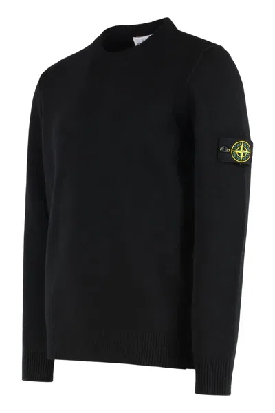 STONE ISLAND STONE ISLAND SWEATER WITH A ROUND NECK IN MIXED WOOL