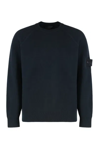 Stone Island Sweater With Crew Neck In Cashmere In Black