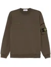 Stone Island Compass-badge Sweatshirt In Green
