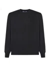 Stone Island Sweatshirt With Ribbed Edges In Black