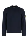 Stone Island Sweater With Round Neck In Mixed Wool In Black