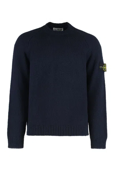 STONE ISLAND STONE ISLAND SWEATER WITH ROUND NECK IN MIXED WOOL