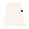Stone Island Beige Long-sleeved Sweater With Distinctive Logo Patch