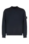 Stone Island Cotton Sweatshirt With Logo Embroidery On The Left Sleeve