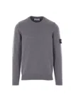 Stone Island Logo-patch Jumper In Gray
