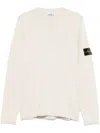 Stone Island Ribbed Crew-neck Cotton Sweater With Long Sleeves