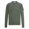 Stone Island Wool Crewneck Sweater In Green