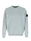 Stone Island Crew Neck Logo Badge Sweatshirt In Blue