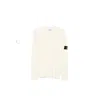 Stone Island Buttoned-patch Knitted Sweater In White