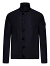 Stone Island High-neck Cardigan With Logo Patch