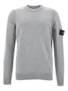 Stone Island Lightweight Wool Crew Neck Sweater With Raglan Sleeves Clothing