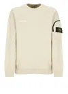 Stone Island Logo Sweatshirt In Beige