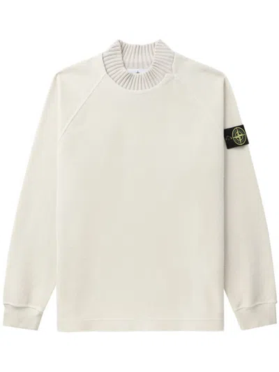 Stone Island Round Neck Jumper In Beige