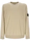 Stone Island Fisherman Rib Cotton Jumper In Neutral
