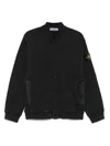 Stone Island 6100034 Organic Cotton Diagonal Fleece 'old' Effect In Black