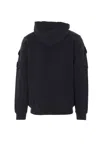 Stone Island Compass-patch Hooded Jacket In Black