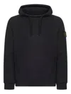 Stone Island Biologic Cotton Hooded Sweatshirt In Black