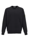 Stone Island Vanisé Brushed Heavy Cotton Sweatshirt In Black