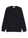 Stone Island Patch-pocket Cotton Sweatshirt In Black
