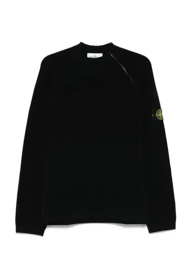Stone Island Sweaters In Black