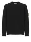 Stone Island Stretch Cotton Fleece In Black